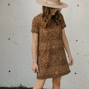 Cheetah/Leopard Print T-Shirt Dress